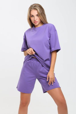 Костюм спортивный оверсайз РИКСЖ фиолетовый