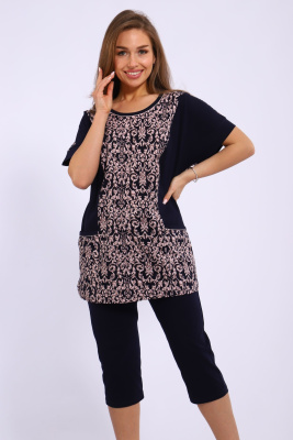 166 Костюм с бриджами синий