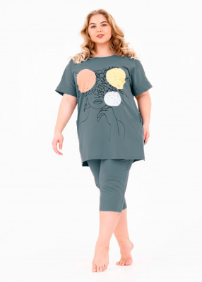 Костюм 46524 оливковый